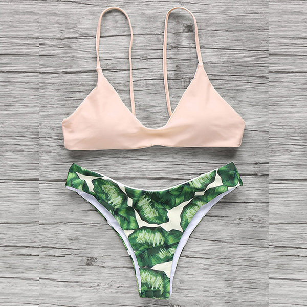 Nude Palm Leaf Bikini