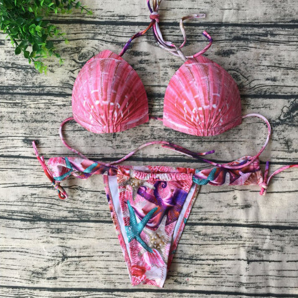 Pink Mermaid Shell Bikini