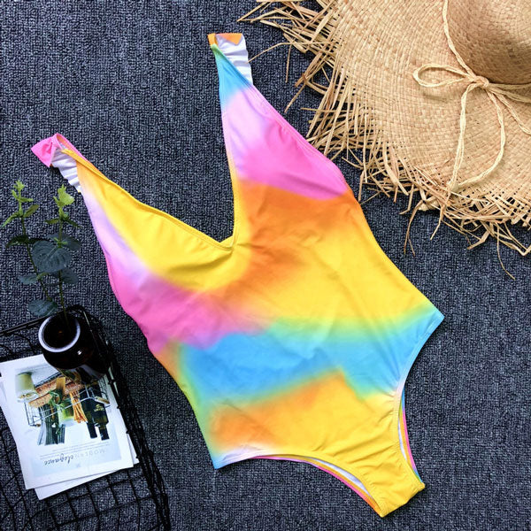 RXRXCOCO Sexy Swimsuit Women Bikini 2019 New Arrival Floral Printed Swimwear Women Summer Bathing Suit Push Up Backless Bodysuit